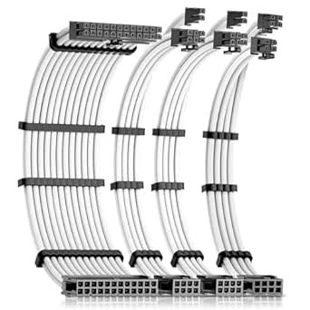 Okinos PSU Cables, Cable Extension PC, 16 AWG PSU Extension Cable Kit ...