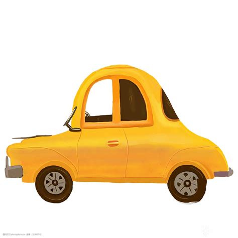 黄色小车卡通png素材图片-图行天下素材网