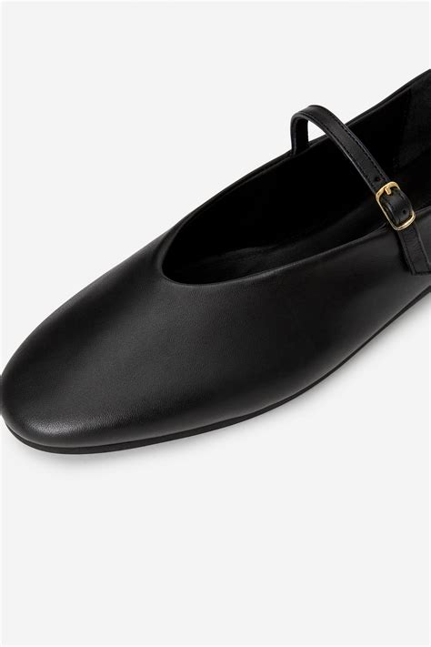 Leather Mary Jane Flats - Black - Ladies | H&M GB