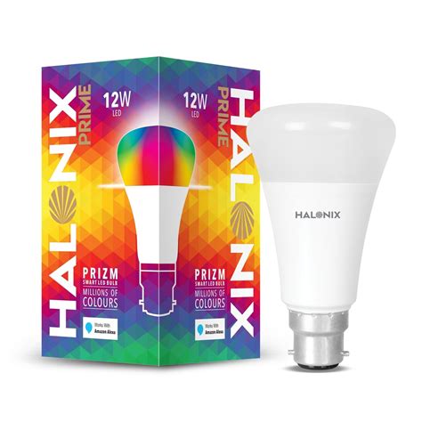 Halonix Wi-Fi Enabled Smart LED Bulb 12W B22D (16 Million Colors + Warm ...
