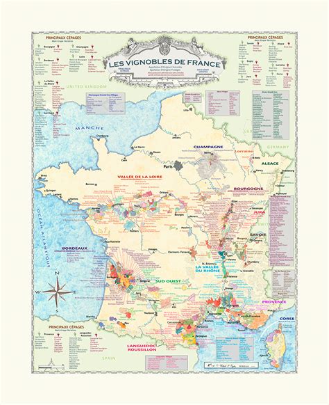 Printable Wine Map Of France