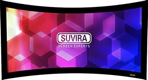 SUVIRA Curved Fixed Frame Projector Screen (150 Inch, Aspect Ratio 16.9 ...