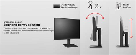 LG 24MS550-B 24 inch IPS FHD (1920x1080) Monitor 100Hz 5ms Reader Mode ...