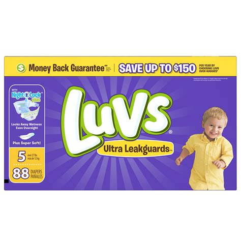 Buy Luvs Ultra Leakguards Disposable Diapers Size 5, 88 Count, SUPER ...