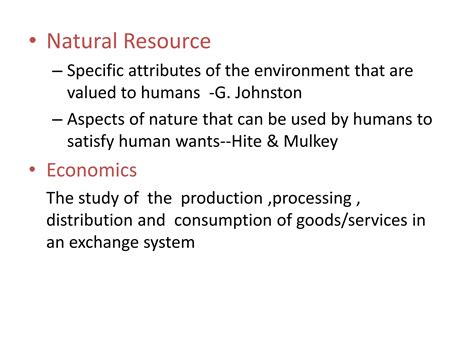 Natural resource economics | PPTX