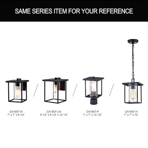 C Cattleya 12.5-in Black Modern/contemporary Outdoor Light post lantern ...
