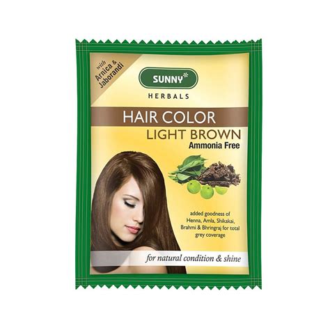 Buy Sunny Herbals Hair Color Light Brown Sachet, 20 gm | 19 Minutes ...