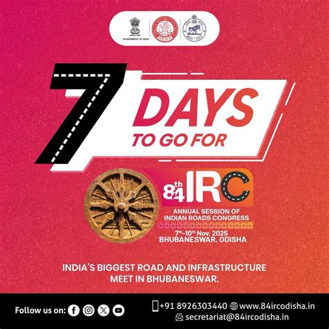 84th Annual Session of Indian Roads Congress (@84ircbhubaneswar ...