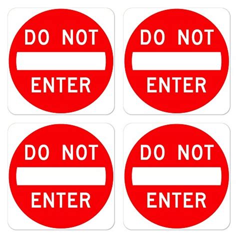 Dealzepic No Entry Do Not Enter Sign Self Adhesive Vinyl | Desertcart INDIA