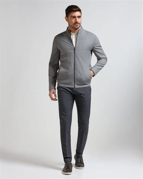 TechPro Grey Solid Zipper Jacket - Zeno