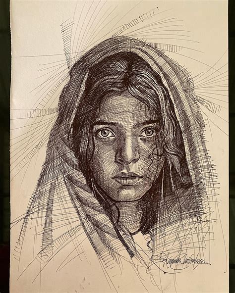 Best 13 How To Draw using Cross Hatching Techniques | Portrait drawing ...