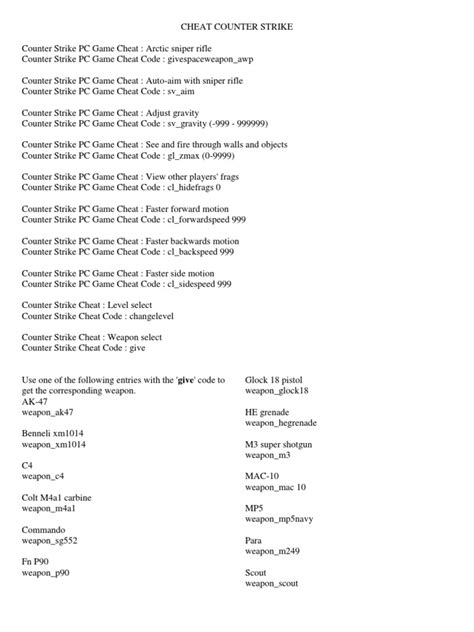 CS Cheat Codes 的图像结果