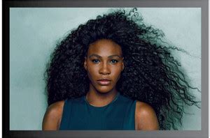 Serena Williams Frame Poster For Room Synthetic Wood Gloss Lamination ...