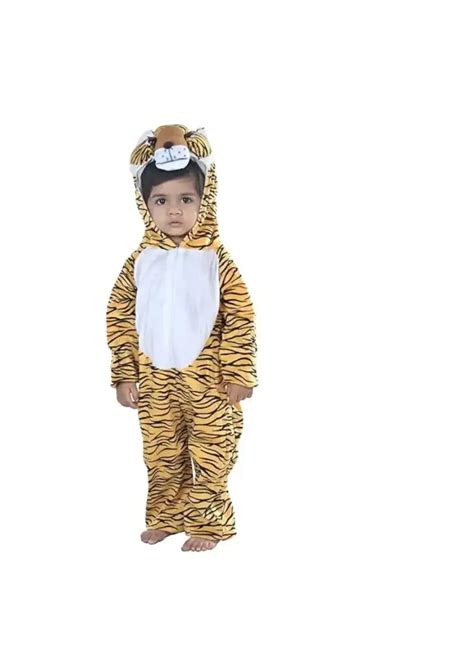 Tiger Costume for Kids – Hooded All-in-One Suit with Mask, Body & Tail