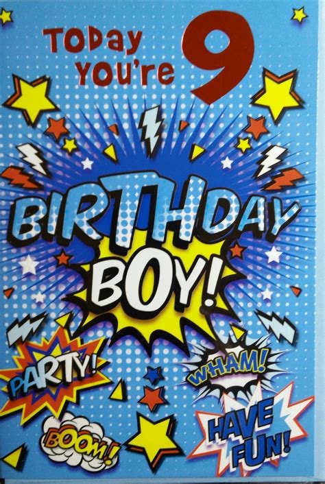 Birthday Card For 9 Year Old Boy