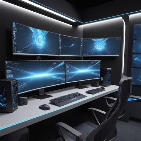 High-Tech Computer Setup with Coding 的图像结果