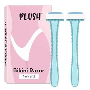 Plush Reusable Bikini Razor (2 Pcs) for All Skin Types with German ...
