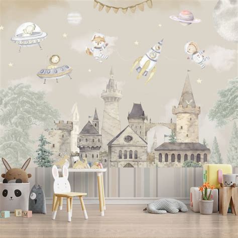Cute Kids Room Space Theme Wallpapers – Life n Colors
