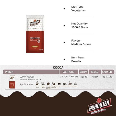Van Houten Cocoa Powder for Baking, Desserts & Beverages | Baking Cart