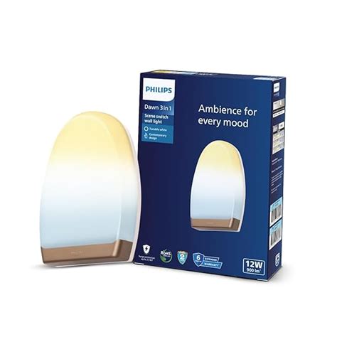 Philips 12W 3 Colours in 1 Decorative Wall Light | Dawn Gold Scene ...