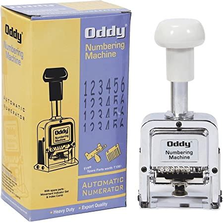 Oddy Numbering Machine 6 Digits with Spare Parts : Amazon.in: Office ...
