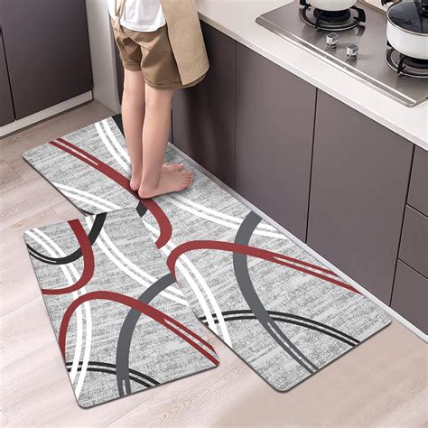 Amazon.com: Artnice Kitchen Rugs Set of 2, Modern Cushioned Anti ...