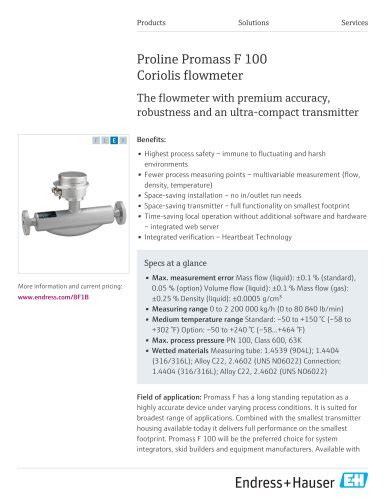 Levelflex M FMP40 - Endress+Hauser AG - PDF Catalogs | Technical ...