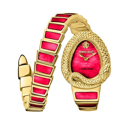 Buy Roberto Cavalli by Frank Muller Women Red Dial Analog Watch ...