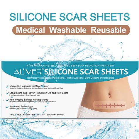 Aliver Waterproof Silicone Scar Sheets 4Pcs Reusable India | Ubuy
