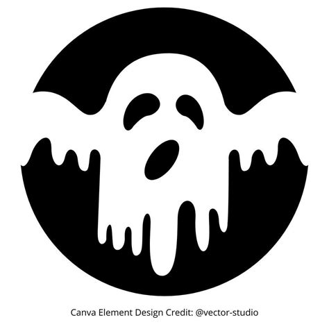 Ghost Pumpkin Carving Stencils