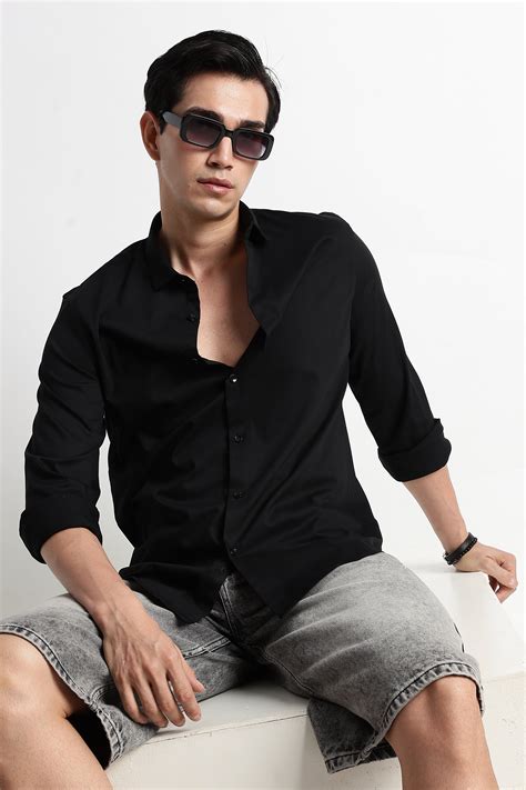 Buy Textured Cotton Shirt for Men with Dobby Weave Green - Blu Mnky