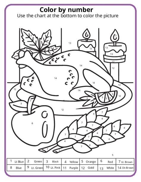 Image result for Thanksgiving Math Color by Number