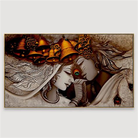 Eurotex Divine Radha Krishna, Canvas Printed, Radha Krishna Wall Paint