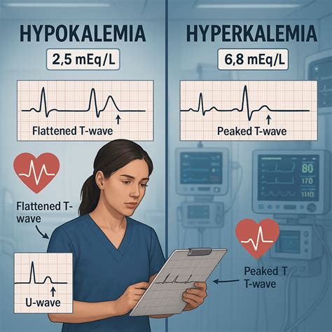 Hypokalemia vs. Hyperkalemia Made Easy: EKG & Key Actions