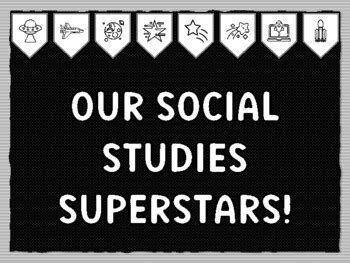 OUR SOCIAL STUDIES SUPERSTARS! Galaxy Bulletin Board Kit, Ready to ...