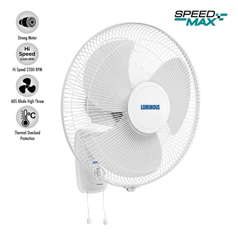 Buy Luminous Speed Max 400MM High Speed Wall Fan (White) Online at Low ...