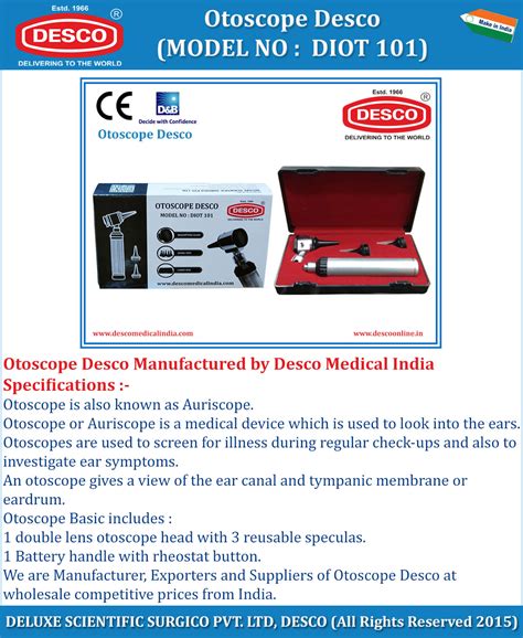 Otoscope Desco - Manufacturers, Suppliers & Exporters India