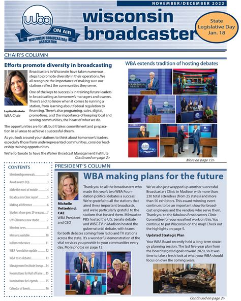 Wisconsin Broadcaster available now - Wisconsin Broadcasters Association