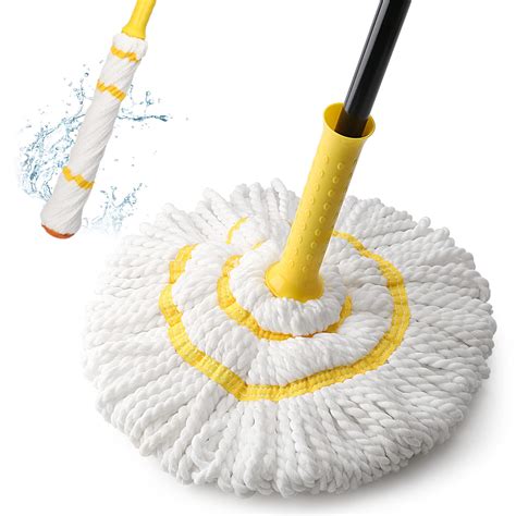 Self-Wringing Twist Mop for Floor Cleaning, Long Handled Microfiber ...