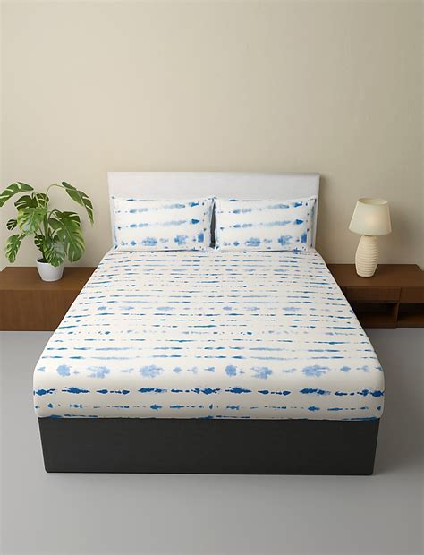 Buy Pure Cotton Tie-Dye Bedsheet Set at Marks & Spencer