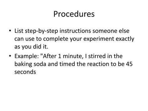 Image result for Procedure Science Project
