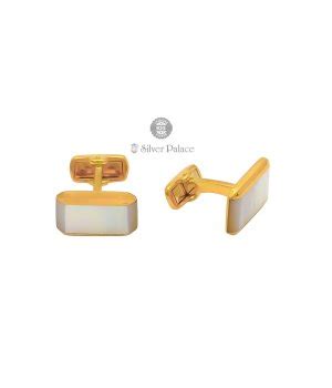 Oxidised Silver Royal Family Emblem Cufflink For Men - Silver Palace