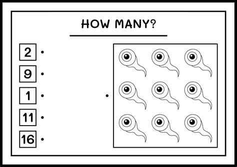 How many Eye, game for children. Vector illustration, printable worksheet 9980813 Vector Art at ...