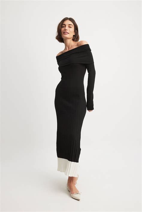 Fine Knitted Midi Dress Offwhite | NA-KD