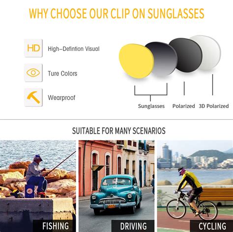 GREY JACK Rectangle 3D Clip On Glasses 4PCS TR90 Spectacle Frame 6074 ...