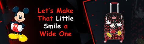 Humty Dumty Disney Mickey Mouse Red Polycarbonate Kids Hard Luggage ...