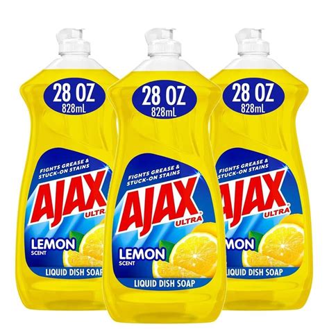 Ajax Dishwashing Liquid Dish Soap, 28 Ounce (Pack of 3, 84 Ounces Total ...