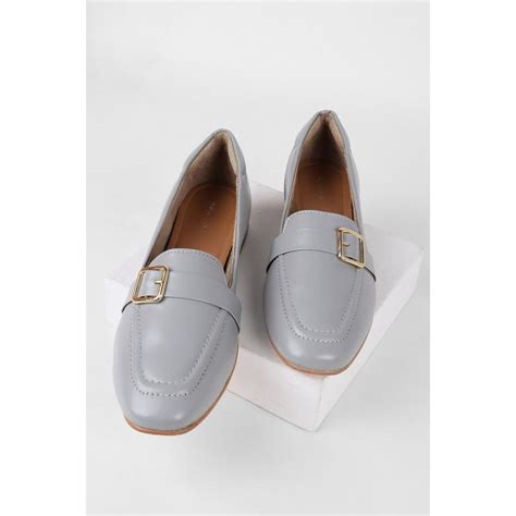 Buy Van Heusen Women Grey Loafers Online