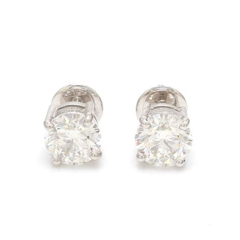 Jewelove™ Earrings VS J 20 pointer Solitaire Diamond Earrings in ...