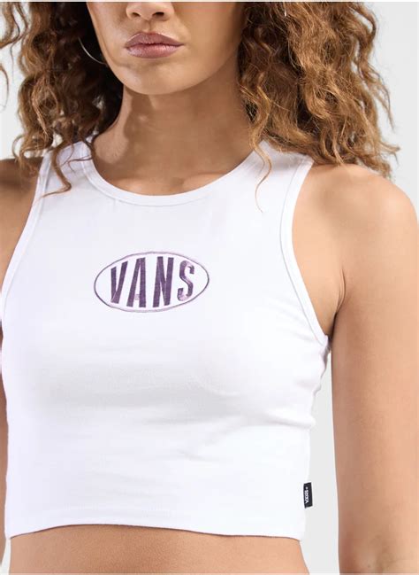 VANS Name Drop Fitted Crop Tank for Women | Best Price UAE